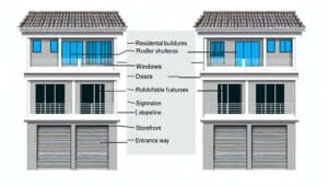 differentiating residential and commercial roller shutters